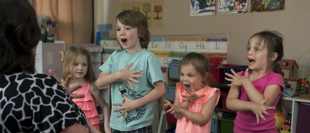 Kids in a classroom